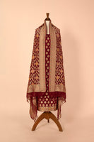 Handwoven Garnet Georgette Suit Piece