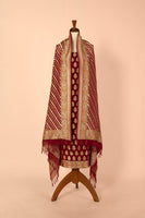 Handwoven Garnet Georgette Suit Piece