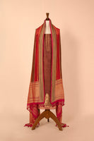 Handwoven Mauve Silk Suit Piece