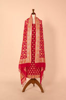 Handwoven Pink Georgette Suit Piece