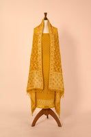 Handwoven Yellow Georgette Suit Piece