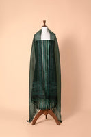Handwoven Forest Green Silk Suit Piece