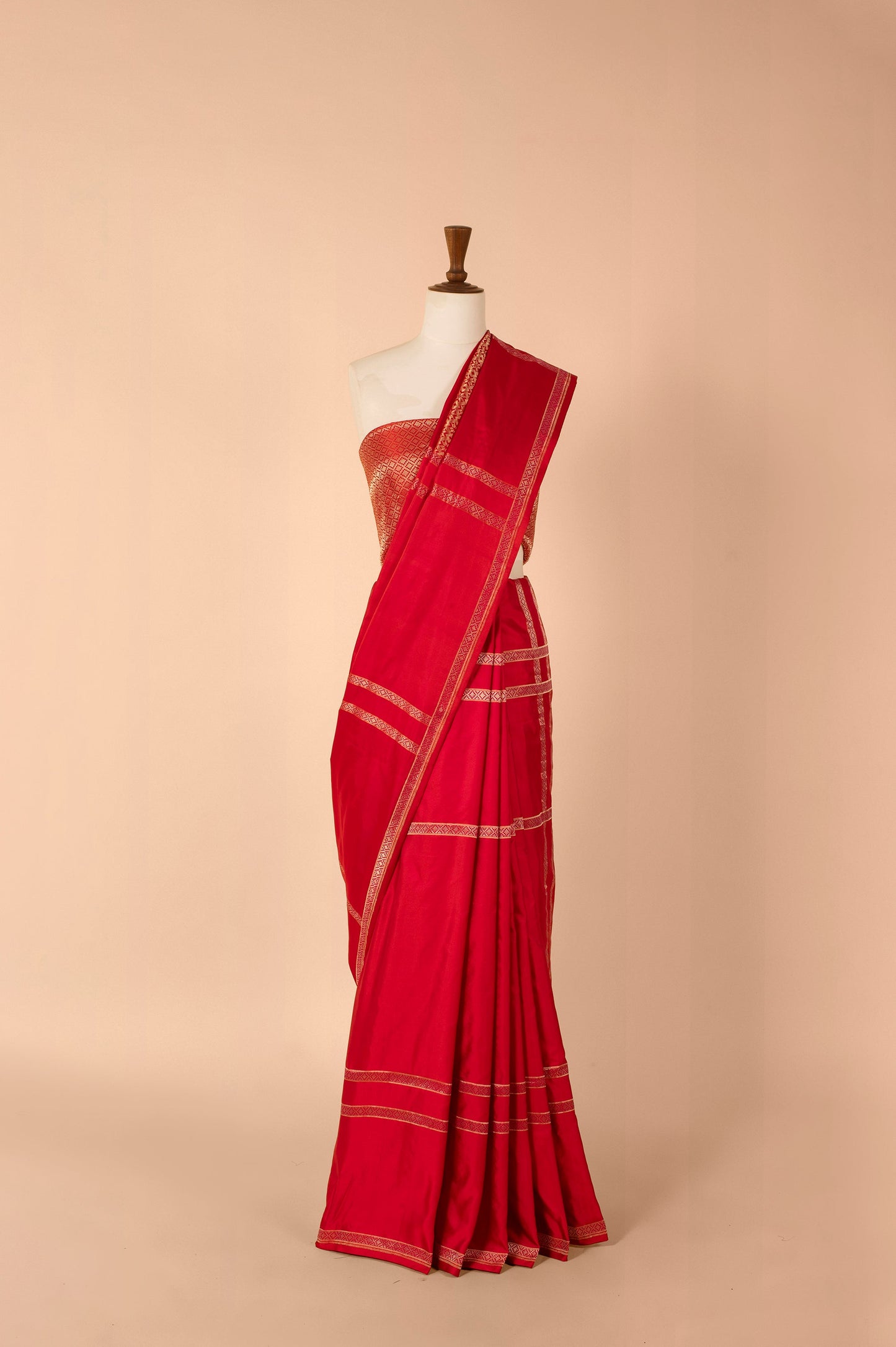 Handwoven Red Silk Saree