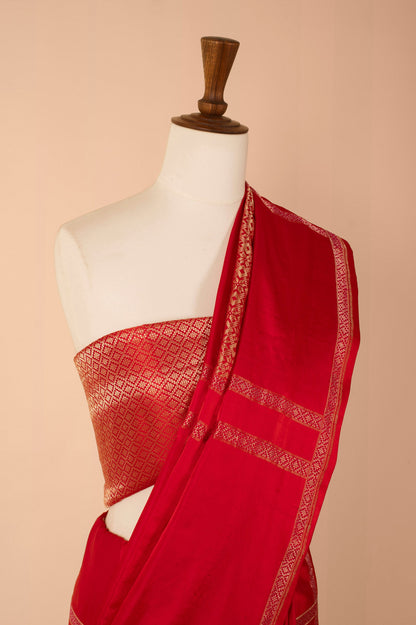 Handwoven Red Silk Saree