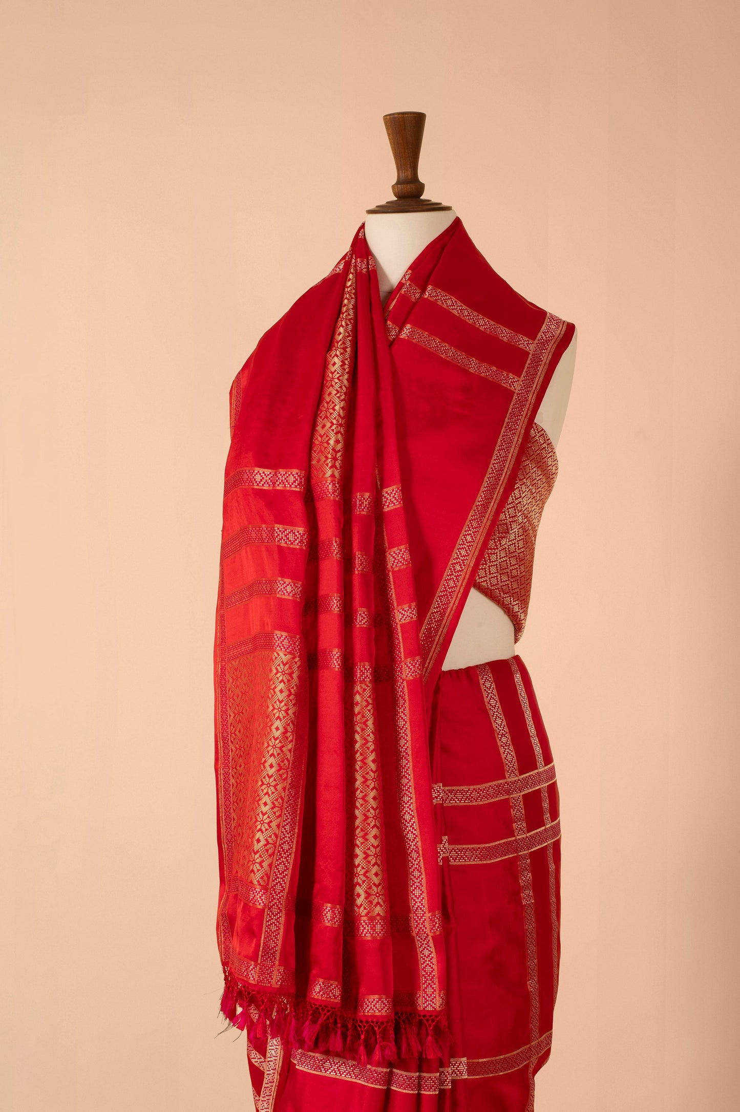 Handwoven Red Silk Saree