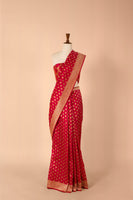 Handwoven Pink Silk Sari