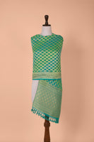 Handwoven Green Georgette Dupatta