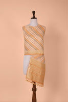 Handwoven Peach Georgette Dupatta