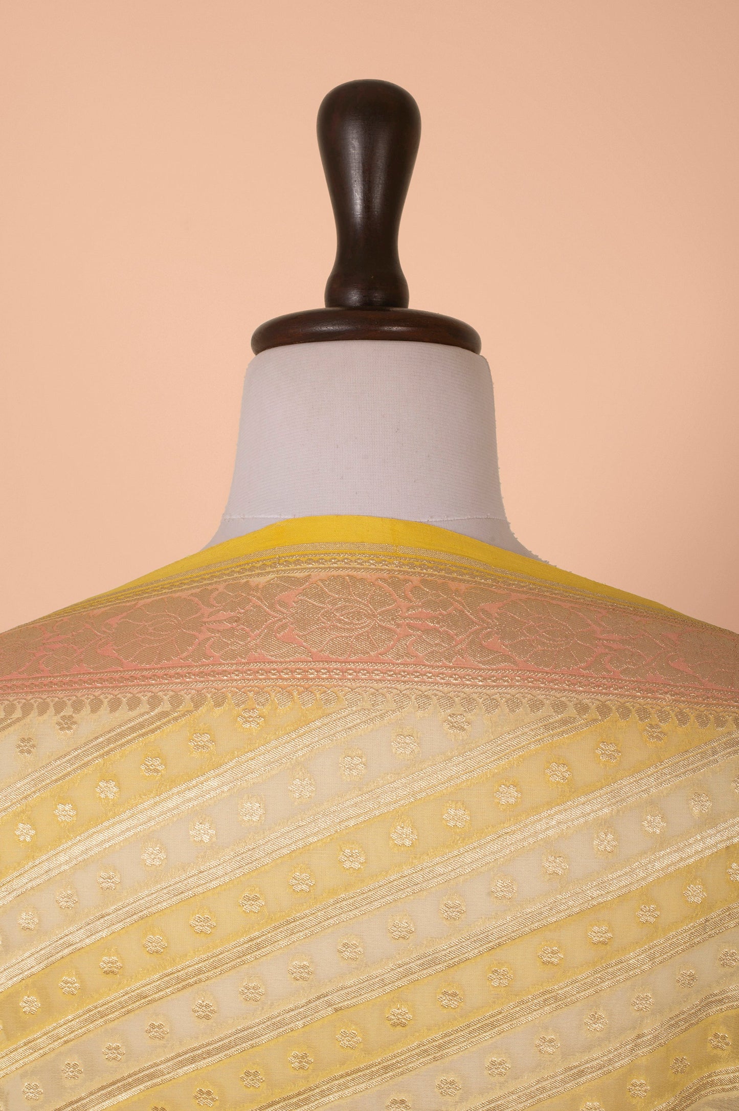 Handwoven Yellow Georgette Dupatta