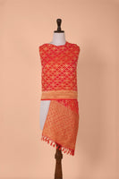 Handwoven Red Georgette Dupatta