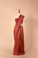 Handwoven Red Silk Sari