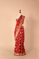 Handwoven Red Silk Saree