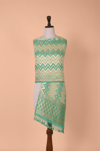 Handwoven Blue Georgette Dupatta