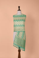 Handwoven Blue Georgette Dupatta
