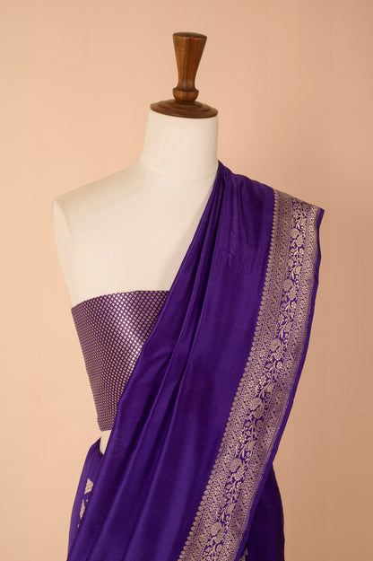 Handwoven Blue Silk Saree