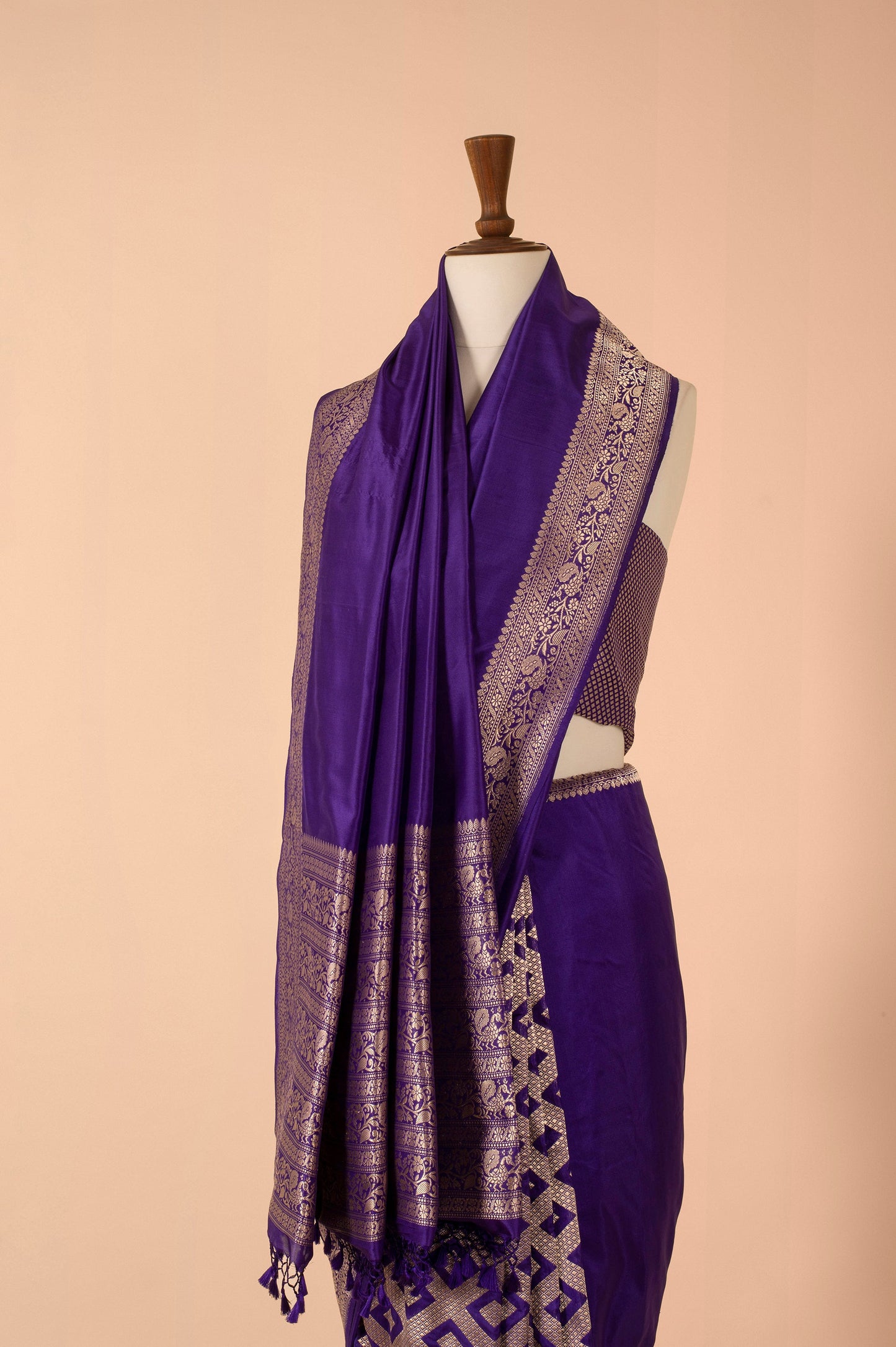 Handwoven Blue Silk Saree