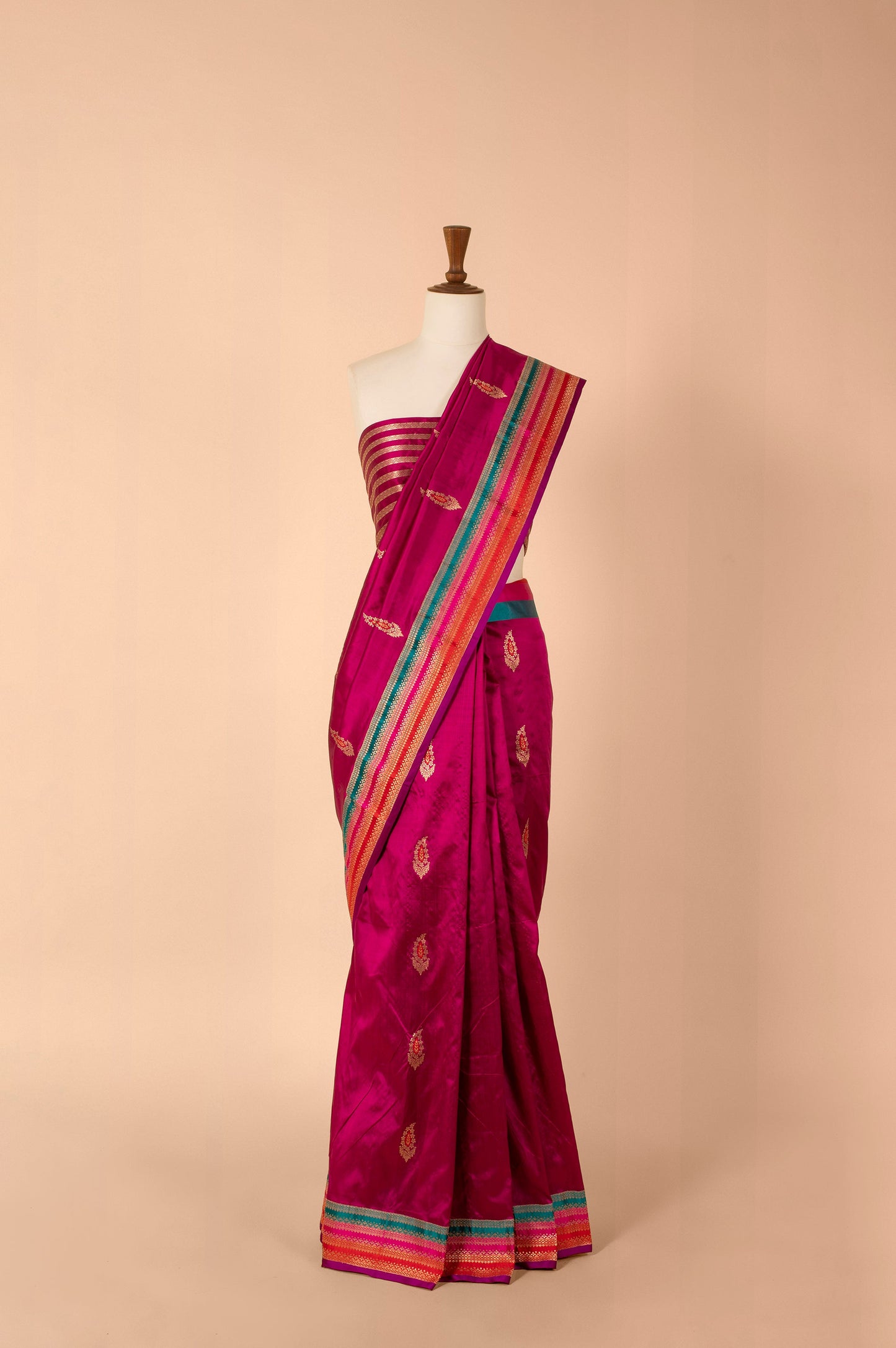 Handwoven Purple Silk Sari