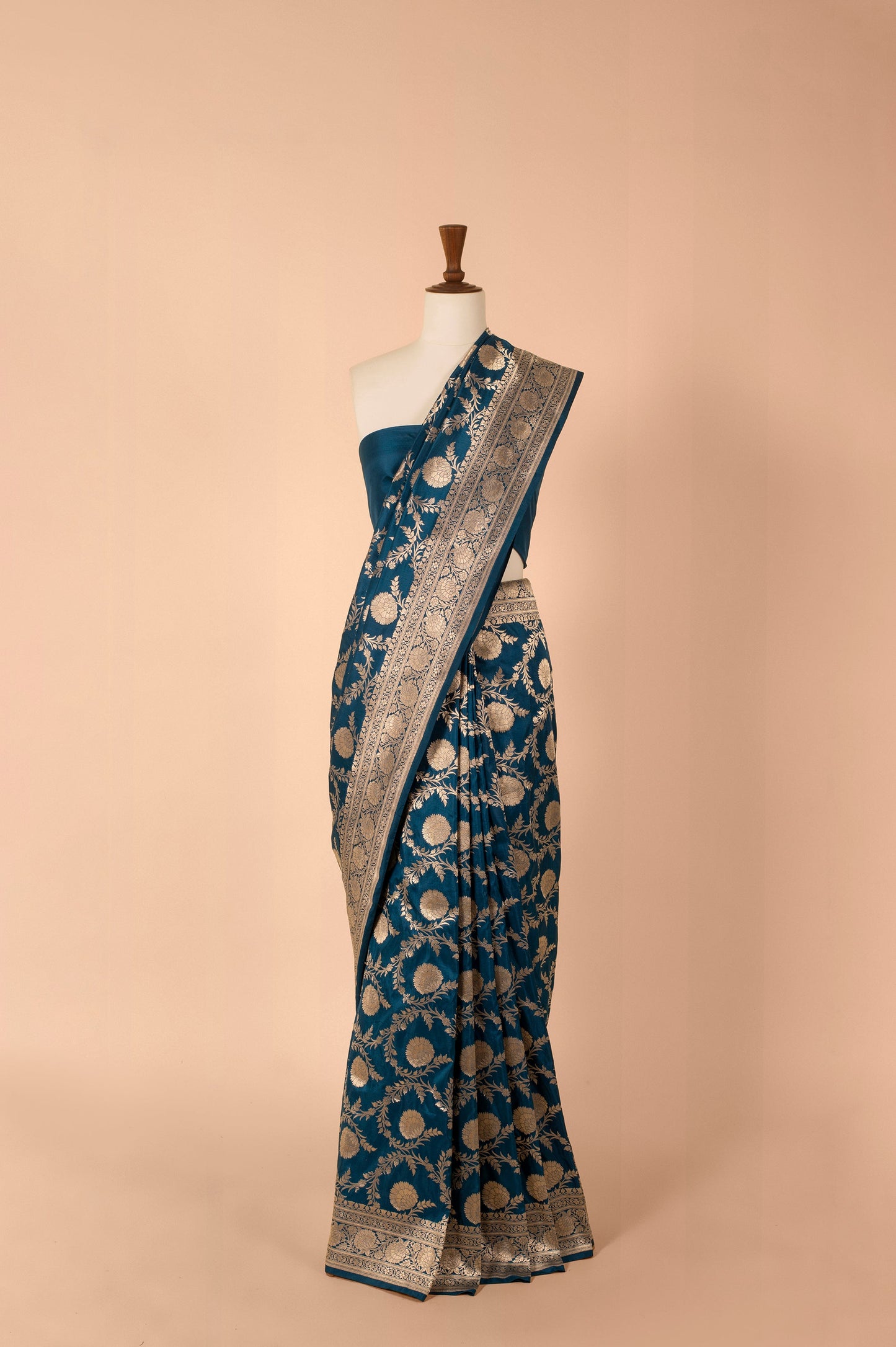 Handwoven Blue Silk Saree