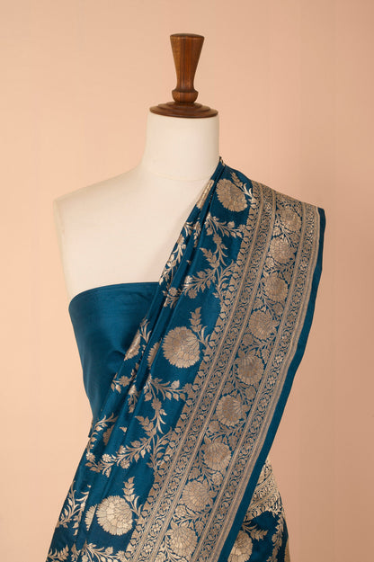 Handwoven Blue Silk Saree