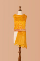 Handwoven Yellow Silk Dupatta
