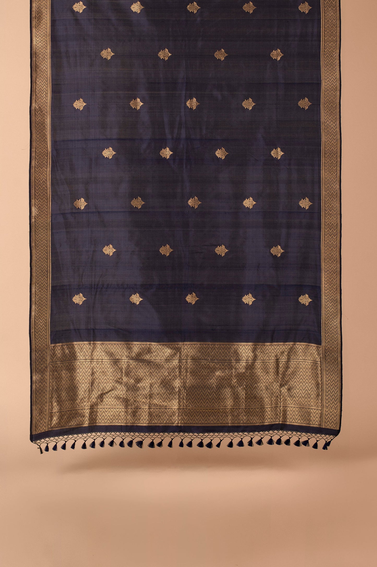 Handwoven Blue Silk Dupatta