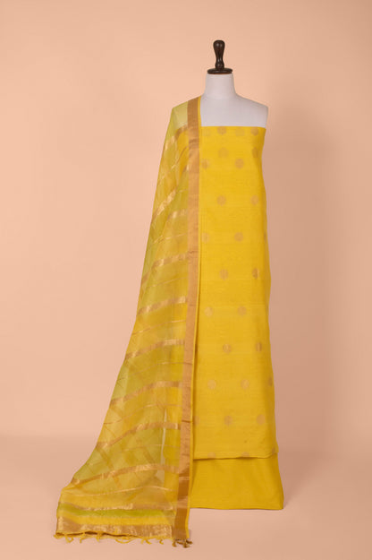 Handwoven Yellow Chanderi Suit Piece
