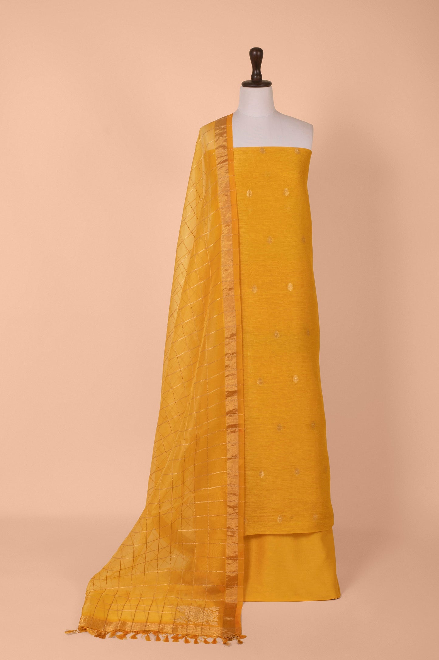 Handwoven Yellow Linen Suit Piece
