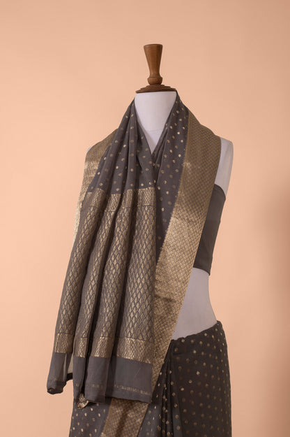 Handwoven Grey Sari Gift Box