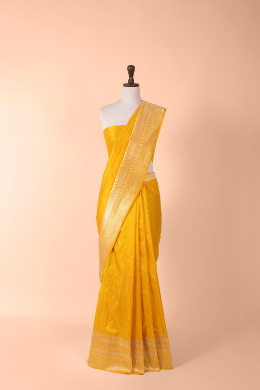 Handwoven Yellow Silk Saree