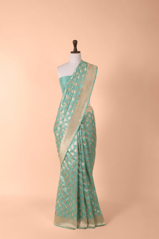 Handwoven Blue Silk Saree