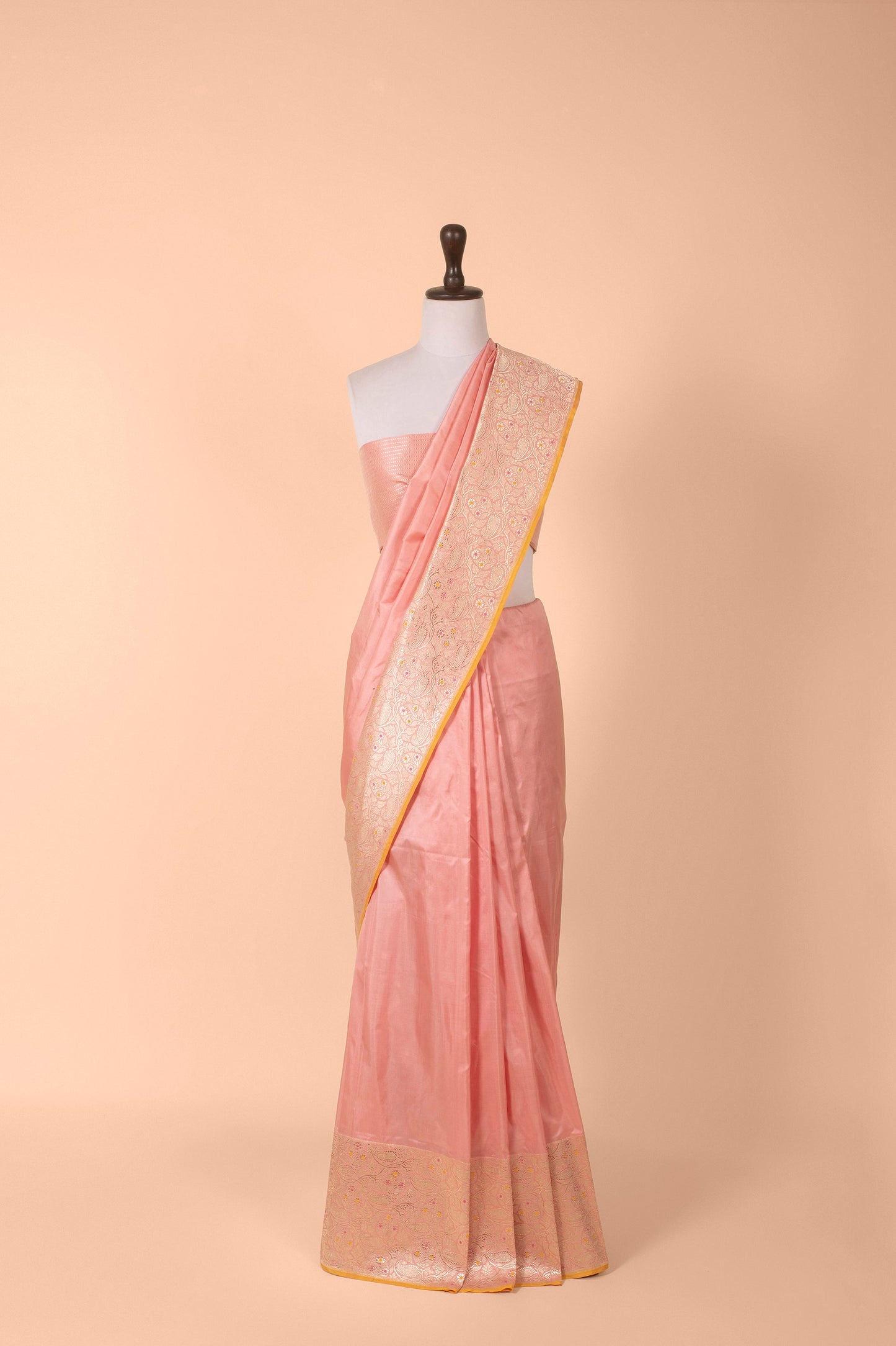 Handwoven Pink Silk Saree