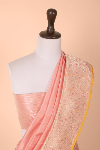 Handwoven Pink Silk Saree