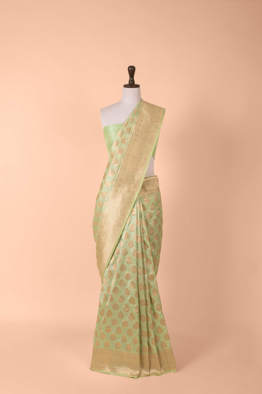 Handwoven Green Silk Saree