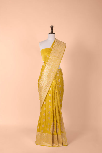 Handwoven Yellow Silk Saree