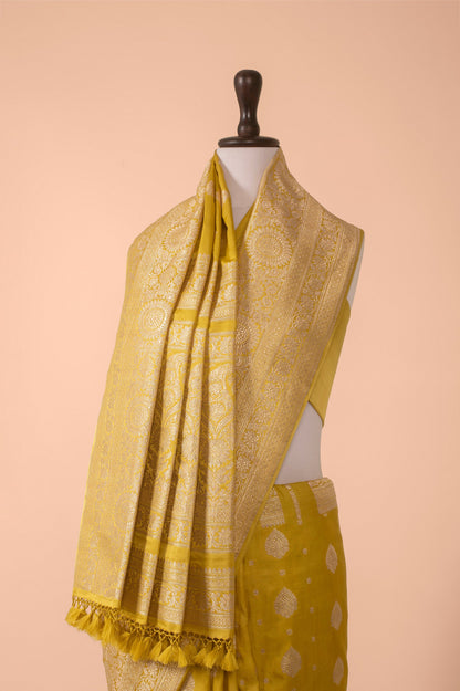 Handwoven Yellow Silk Saree