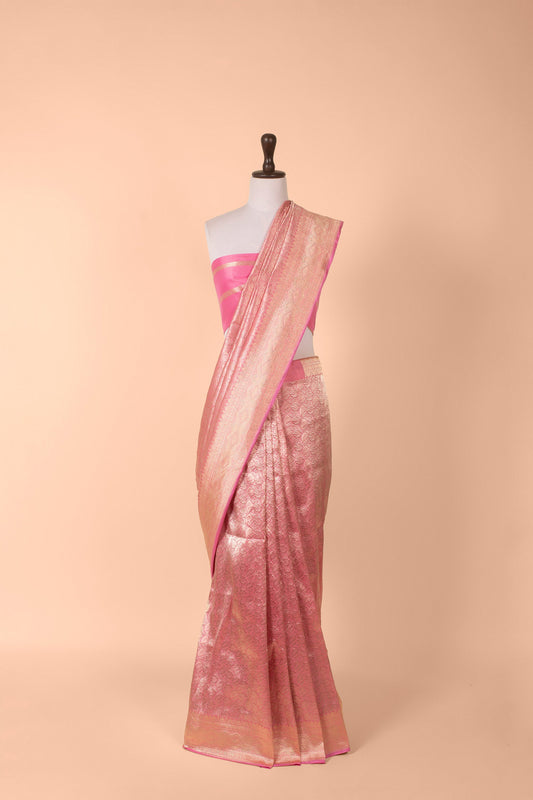 Handwoven Pink Silk Saree