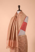 Handwoven Peach Silk Saree