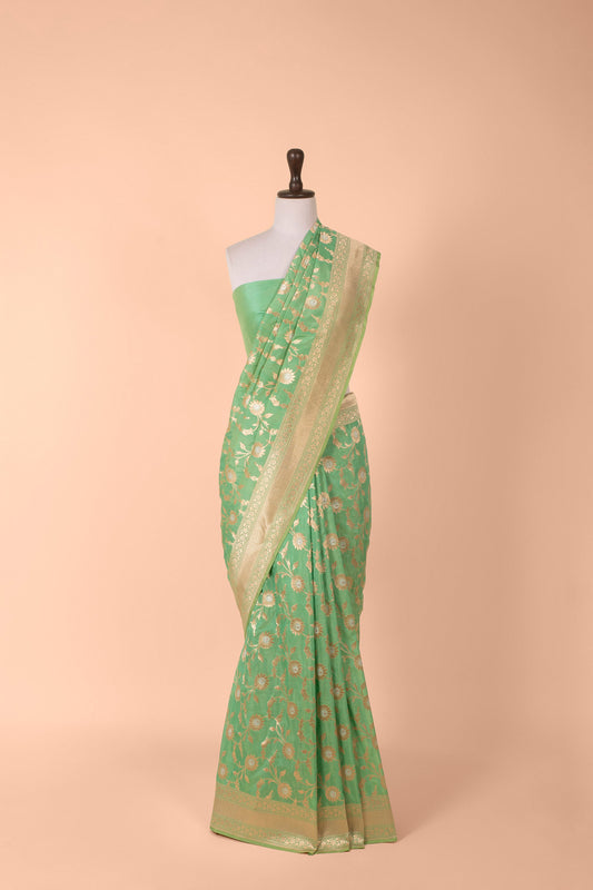 Handwoven Green Silk Saree