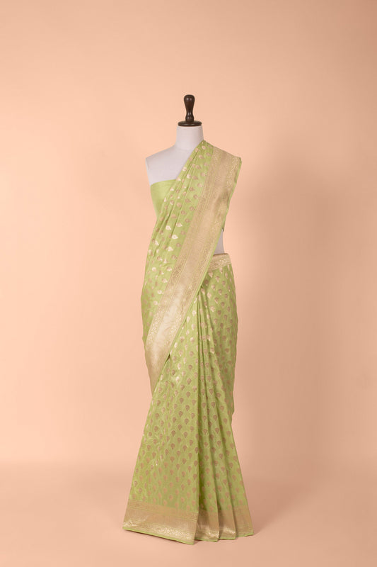 Handwoven Green Silk Saree