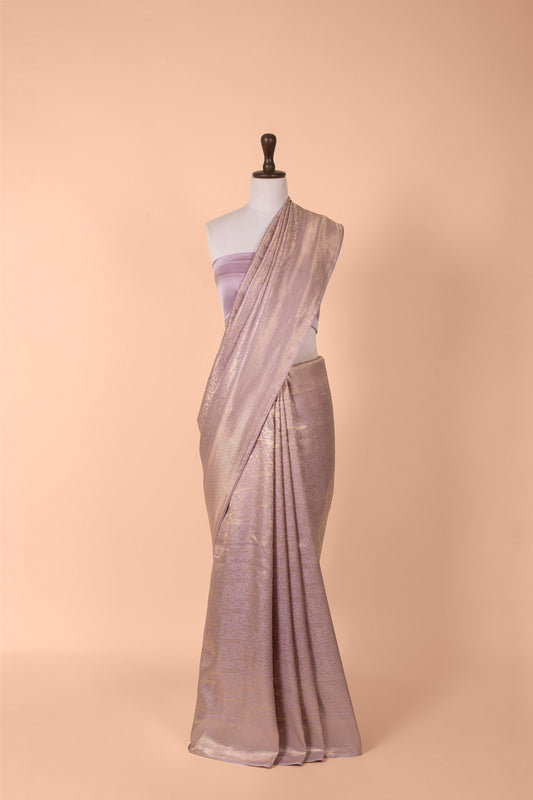 Handwoven Purple Silk Saree