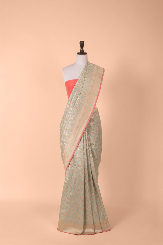 Handwoven Blue Silk Saree