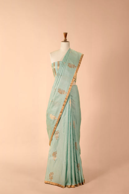 Handwoven Blue Silk Saree