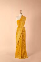 Handwoven Mustard Georgette Sari