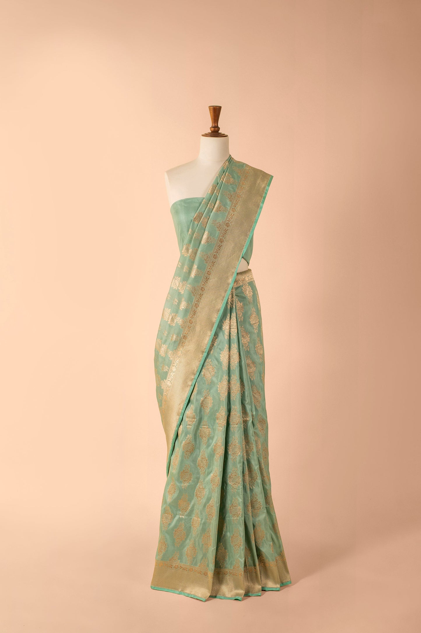 Handwoven Blue Silk Sari