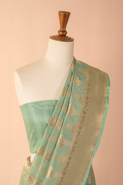 Handwoven Blue Silk Sari