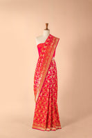 Handwoven Pink Silk Sari