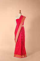 Handwoven Pink Silk Sari