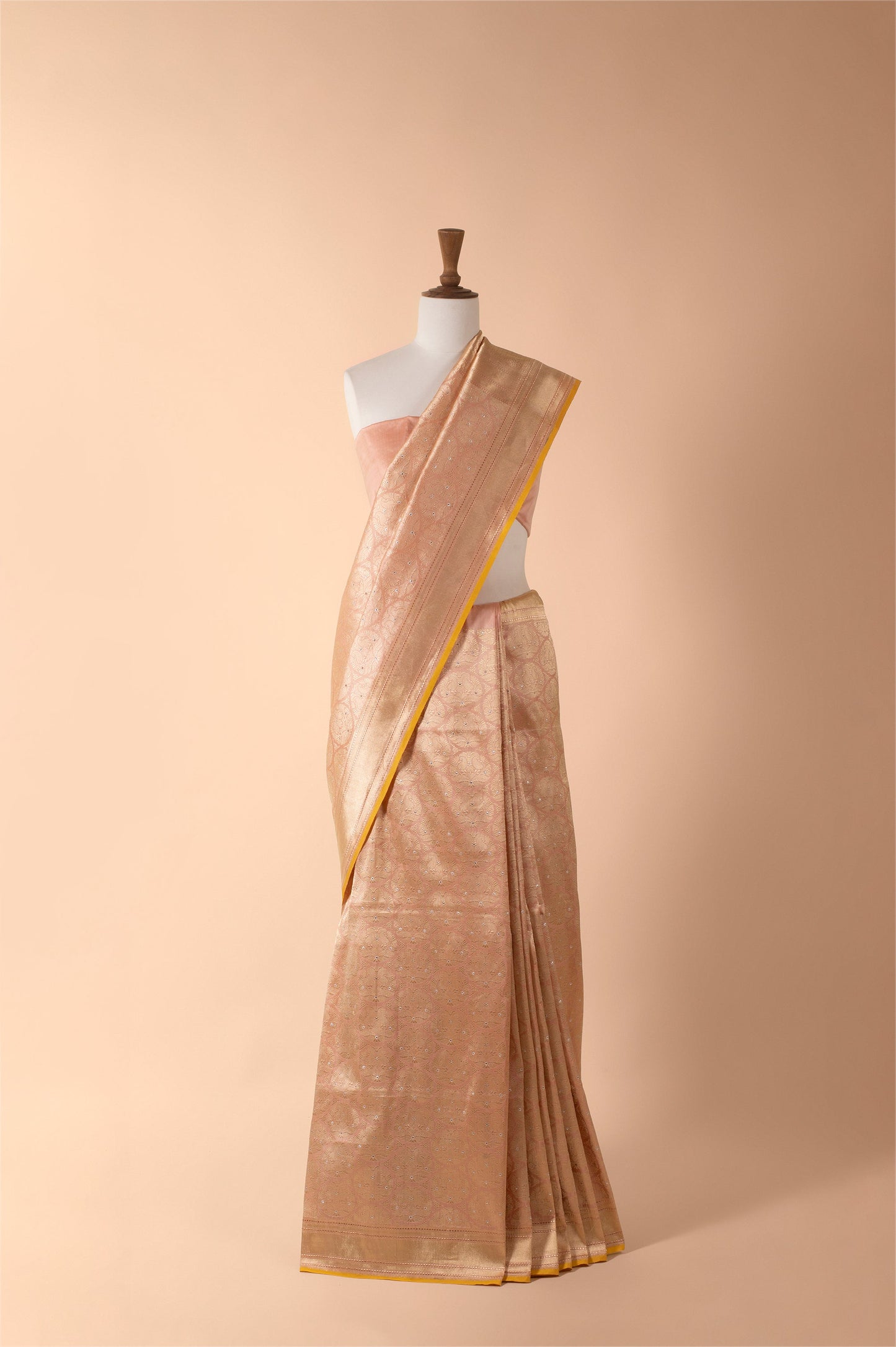 Handwoven Pink Silk Sari