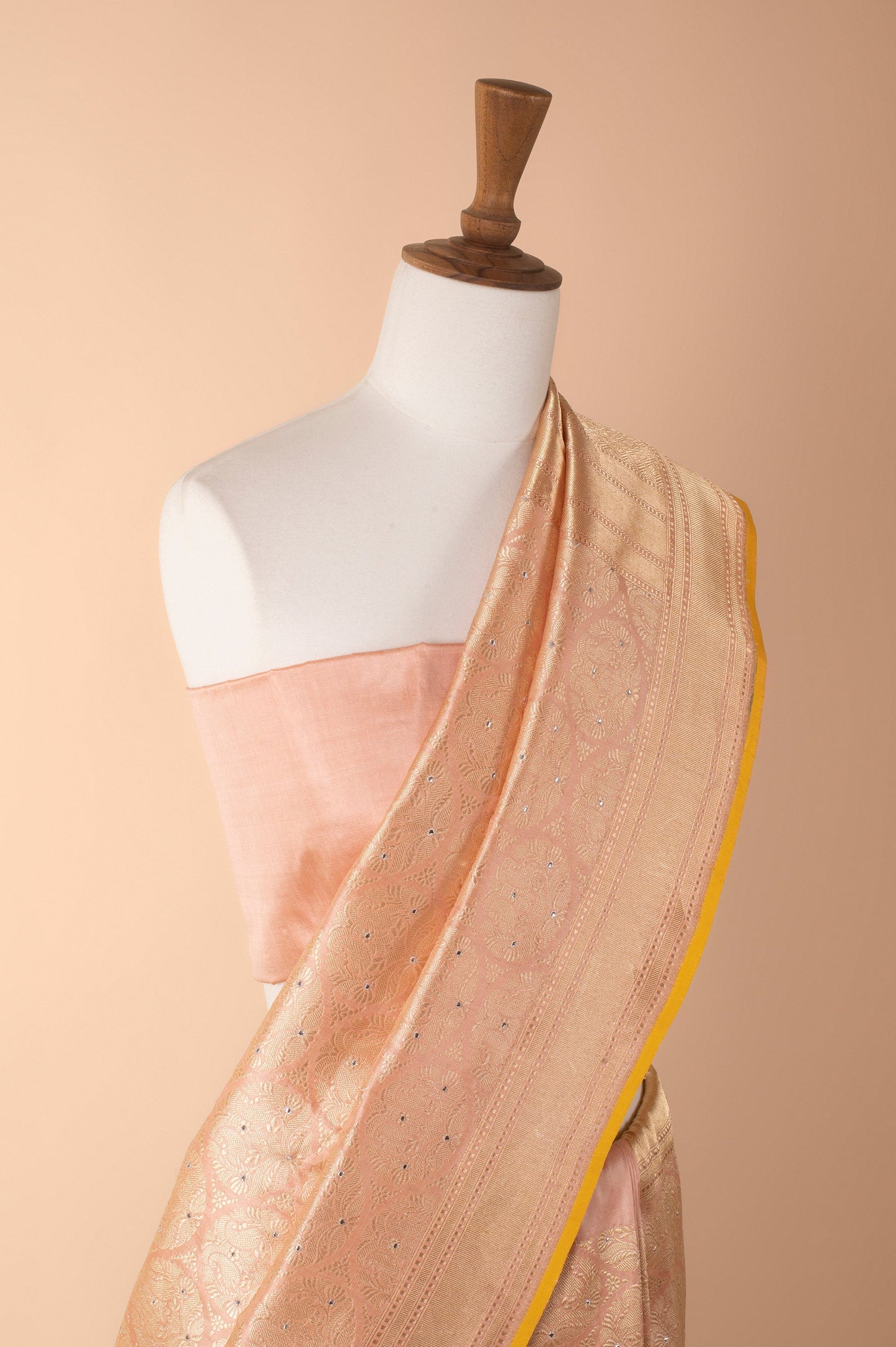 Handwoven Pink Silk Sari