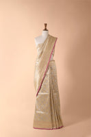 Handwoven Grey Silk Sari